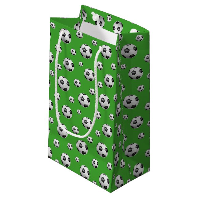 Sacola Para Presentes Pequena Saca de Presente de Bola de Futebol (Frente inclinada)