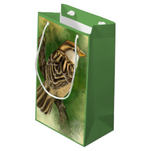 Sacola Para Presentes Pequena Saca de Presente de Pardal Fofo