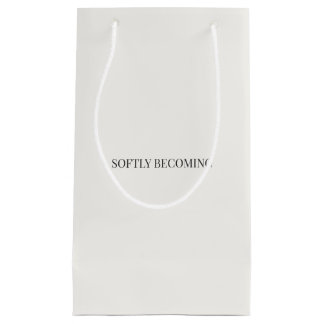 Sacola Para Presentes Pequena Sacca regalo minimalista Softly Becoming
