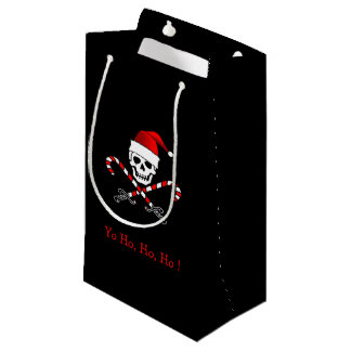 Sacola Para Presentes Pequena Saco alegre do presente do Natal do pirata de