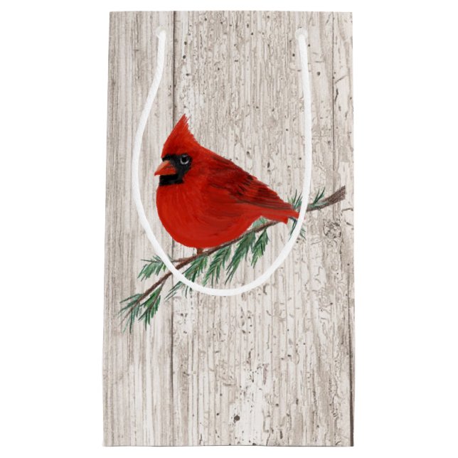 Sacola Para Presentes Pequena Saco cardinal do presente (Frente)