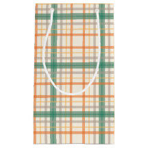 Saco colorido do presente do teste padrão da