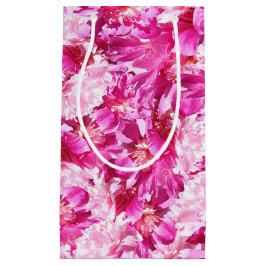 Sacola Para Presentes Pequena Saco cor-de-rosa do presente da flor das peônias