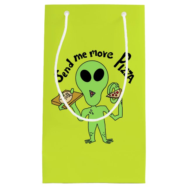 Sacola Para Presentes Pequena saco de alienígena (Frente)