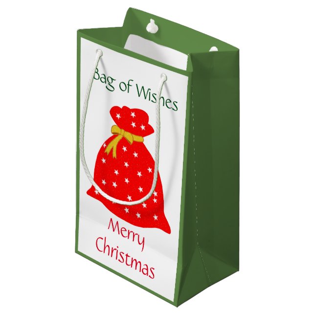 Sacola Para Presentes Pequena Saco de desejos (Frente inclinada)