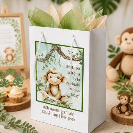 Sacola Para Presentes Pequena Saco de Favor para Chá de Bebê de Macaco