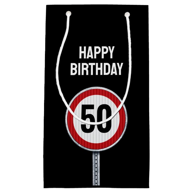 Sacola Para Presentes Pequena Saco de festa de aniversário AGE PERSONALIZADO com (Frente)