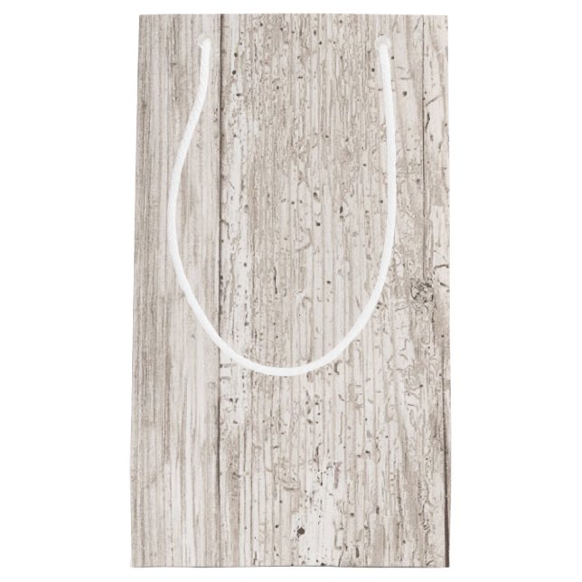 Sacola Para Presentes Pequena Saco de Mão Branca Com Couros Brancos (Frente)