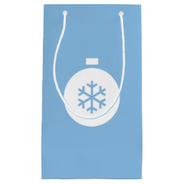 Sacola Para Presentes Pequena Saco de Presente Azul Bola de Natal