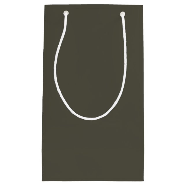 Sacola Para Presentes Pequena Saco de Presente Cinza Escuro Sólido (Frente)