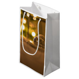 Sacola Para Presentes Pequena Saco de Presente com Brilho de Luzes de Natal