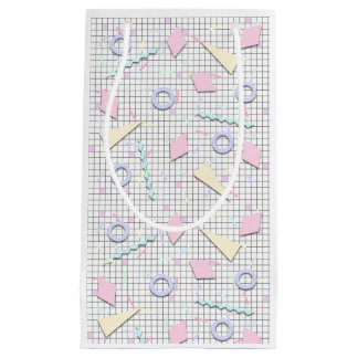 Sacola Para Presentes Pequena Saco de Presente com Impressão Geométrica Pastel d