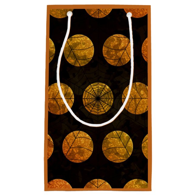 Sacola Para Presentes Pequena Saco de presente da teia de aranha de bolinhas pre (Frente)