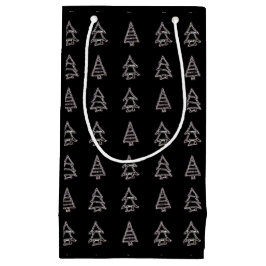 Sacola Para Presentes Pequena Saco de Presente de Árvore Preto e Branco