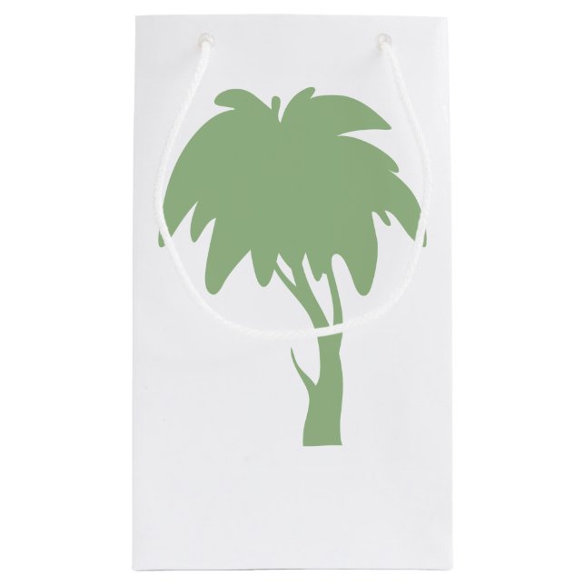 Sacola Para Presentes Pequena Saco de Presente de Árvore Verde (Verso)