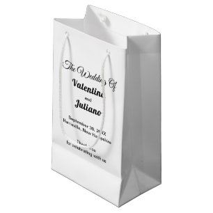 Sacola Para Presentes Pequena Saco de Presente de Casamento Pequeno Preto e Bran
