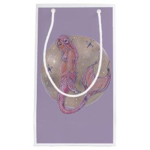 Sacola Para Presentes Pequena Saco de presente de chá de fraldas de sereia, grav