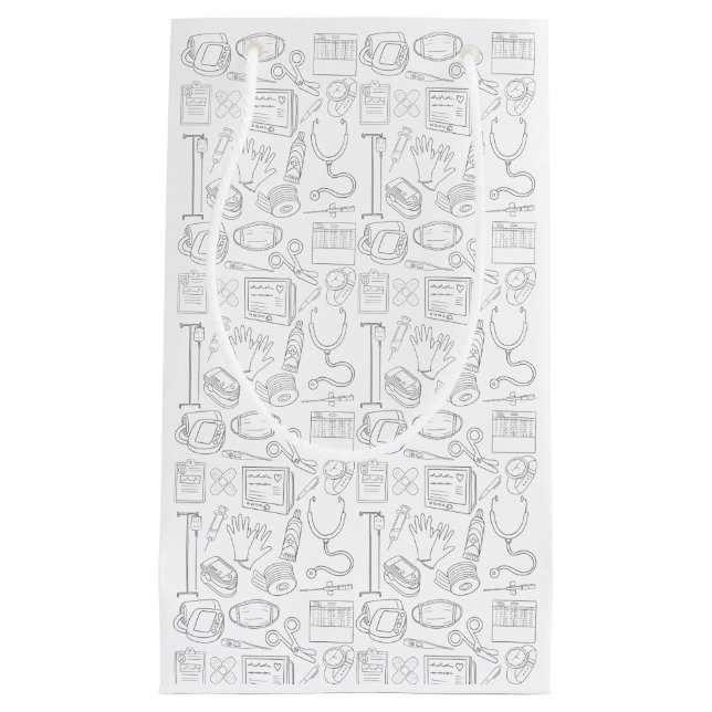 Sacola Para Presentes Pequena Saco de presente de enfermeira (Frente)