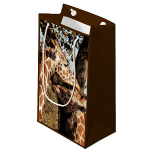 Sacola Para Presentes Pequena Saco de Presente de Girafa Mãe e Bebê