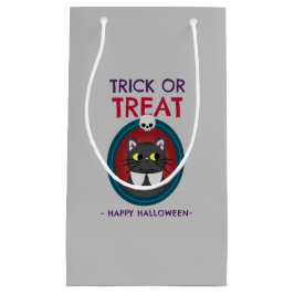 Sacola Para Presentes Pequena Saco de presente de Halloween, Trick ou Treat cat 