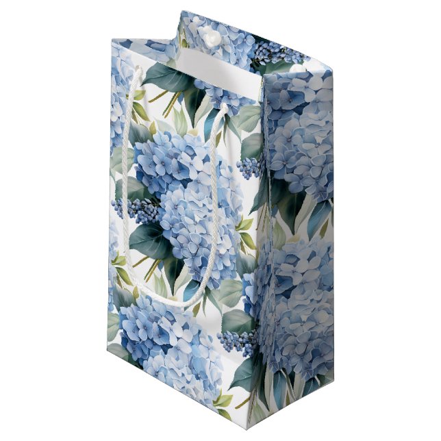 Sacola Para Presentes Pequena Saco de Presente de Hortênsia (Frente inclinada)