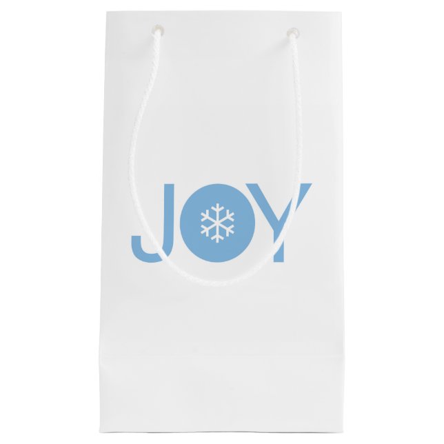 Sacola Para Presentes Pequena Saco de Presente de Natal Blue Joy (Frente)