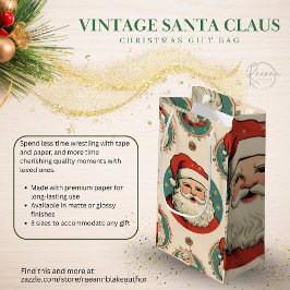 Sacola Para Presentes Pequena Saco de Presente de Natal do Papai Noel Antigo