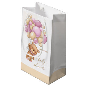 Sacola Para Presentes Pequena Saco de Presente do Chá de fraldas dos Balões Rosa