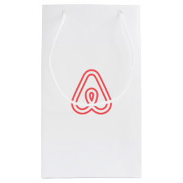 Sacola Para Presentes Pequena Saco de Presente do Ícone e Logotipo do Airbnb