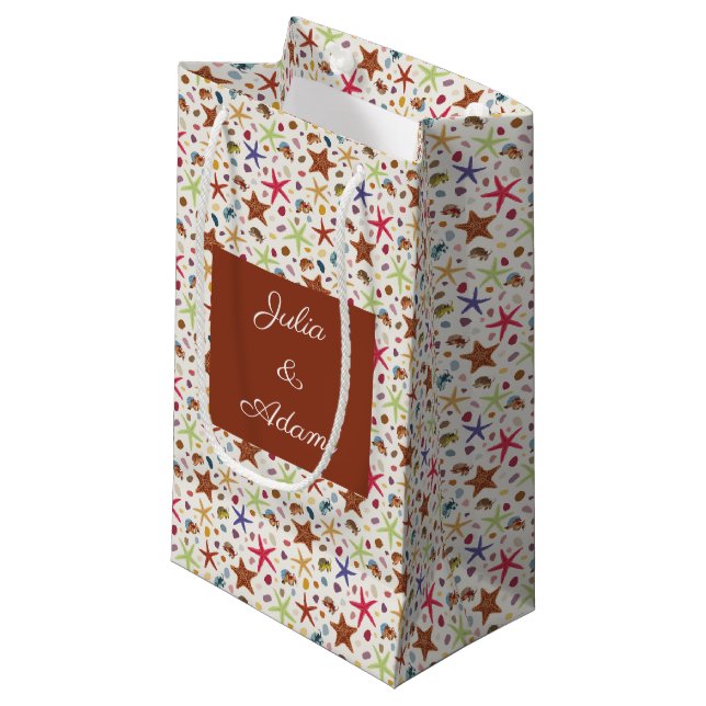 Sacola Para Presentes Pequena Saco de Presente Estrela de Caranguejo (Frente inclinada)