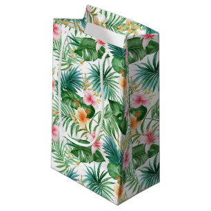 Sacola Para Presentes Pequena Saco de Presente Floral Tropical