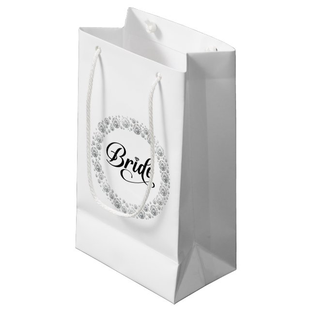 Sacola Para Presentes Pequena Saco de Presente para Noiva de Casamento (Frente inclinada)