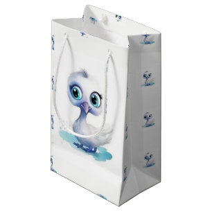 Sacola Para Presentes Pequena Saco de Presente Pato Branco Fofinho Bebê