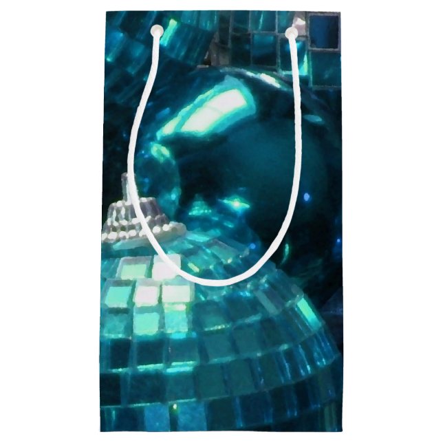 Sacola Para Presentes Pequena Saco de presente Pequenas Bolas Azul (Frente)