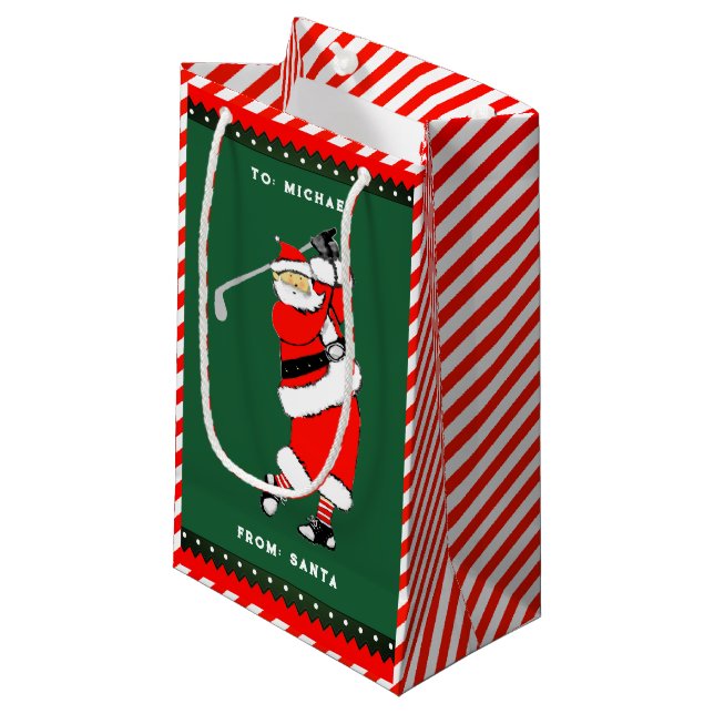 Sacola Para Presentes Pequena Saco de presente pequeno de golfe criativo de Nata (Frente inclinada)