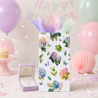 Sacola Para Presentes Pequena Saco de Presente Pequeno de Hortênsia Azul Rosa El