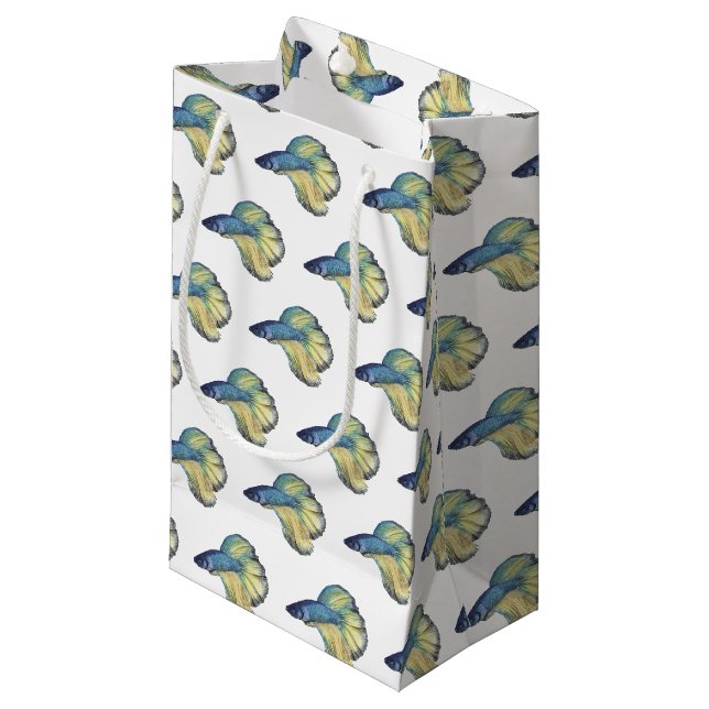 Sacola Para Presentes Pequena Saco de Presente Pequeno para Peixe Betta (Frente inclinada)