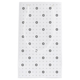 Sacola Para Presentes Pequena Saco de Presente Pontos Polka Bitcoin (Pequeno)