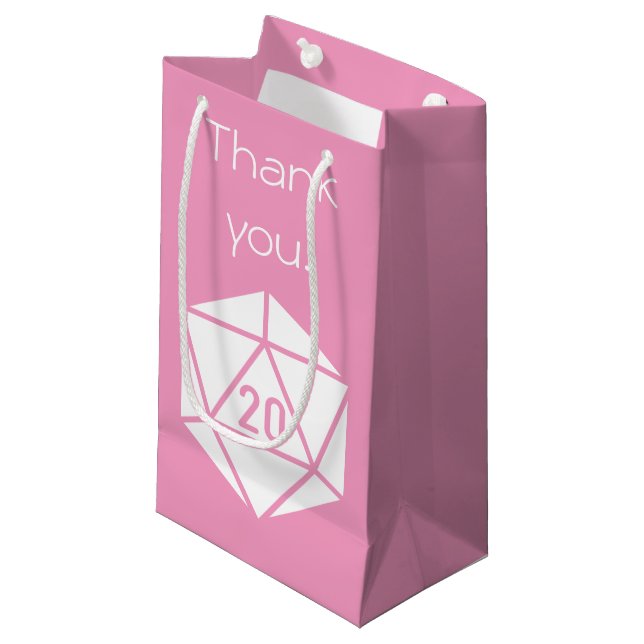 Sacola Para Presentes Pequena Saco de Presente Rosa Pétala Tabletop Chic (Frente inclinada)