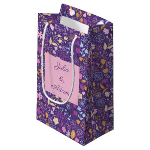 Sacola Para Presentes Pequena Saco de Presente Rosa & Pétalas