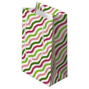 Sacola Para Presentes Pequena Saco de Presente Simples de Stripe de Onda Tropica