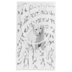 Sacola Para Presentes Pequena Saco de Presente Urso Polar
