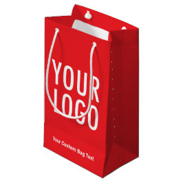 Sacola Para Presentes Pequena Saco de presente vermelho 21,5 cm Logo empresarial