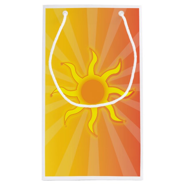 Sacola Para Presentes Pequena Saco de presentes de Viagem de vetor Sun (Verso)