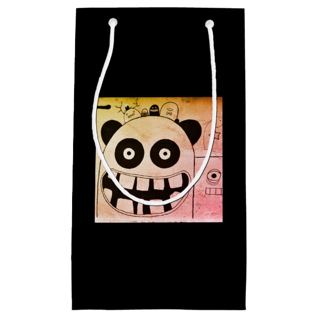 Sacola Para Presentes Pequena Saco de presentes personalizado - MONSTRO FELIZ, p (Frente)