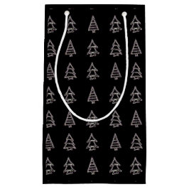 Sacola Para Presentes Pequena Saco do Presente da Árvore Branca e Preta