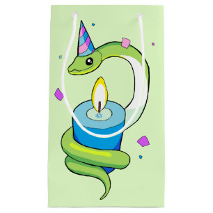 Sacola Para Presentes Pequena Saco do presente do desenho do cobra do Partido