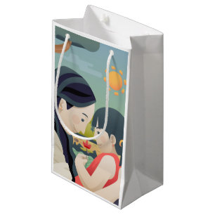 Sacola Para Presentes Pequena Saco do presente do dia das mães da mãe e da