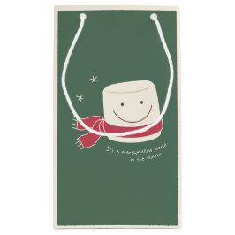 Sacola Para Presentes Pequena Saco do presente do Natal do Marshmallow e do