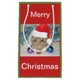 Sacola Para Presentes Pequena Saco do presente do rato do Natal